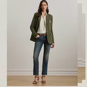 Lauren Ralph Lauren Black Label Mid Rise Straight Ankle Jeans Size 18